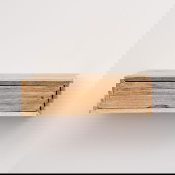 Natural Wood Textured Wall Mounted Bedside Table