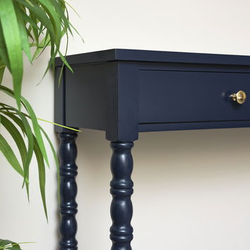 Navy Blue Bobble 2 Drawer Console Table 110cm x 78cm