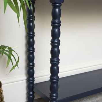 Navy Blue Bobble 2 Drawer Console Table 110cm x 78cm