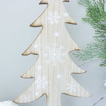 Nordic Wooden Tree Stand - 35cm