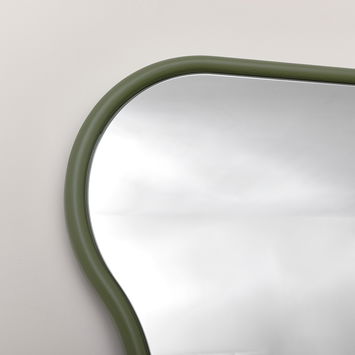 Olive Green Full Length Wave Mirror - 163cm x 80cm