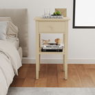 One Drawer Bedside Table - Abbey Cream Range