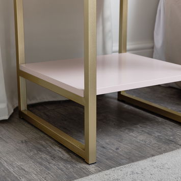 One Drawer Bedside Table - Elle Pink Range