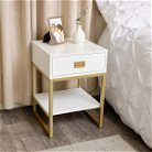 One Drawer Bedside Table - Elle White Range