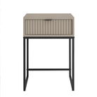 One Drawer Bedside Table - Hesley Taupe Stone Range