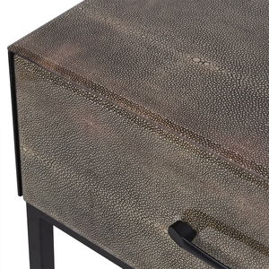 One Drawer Shagreen Bedside Table