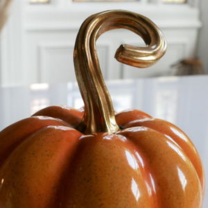 Orange & Gold Pumpkin Ornament