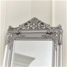 Ornate Antique Silver Full Length Vintage Freestanding Cheval Mirror 44cm x 180cm