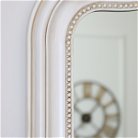 Ornate Arched Antiqued Ivory Wall Mirror 80cm x 100cm