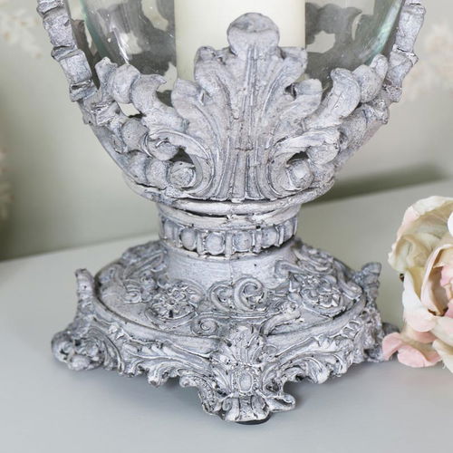 Ornate Candle Holder with Glass