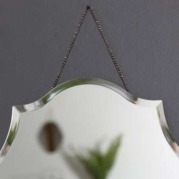 Ornate Frameless Bevelled Wall Mirror