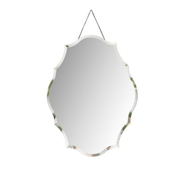 Ornate Frameless Bevelled Wall Mirror