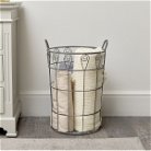 Ornate Rustic Grey Laundry Storage Basket - 55cm