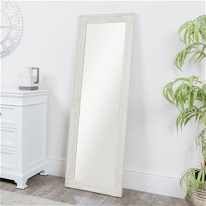 Ornate Tall Taupe Wall / Leaner Mirror 142cm x 47cm