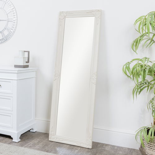 Ornate Tall Taupe Wall / Leaner Mirror 142cm x 47cm