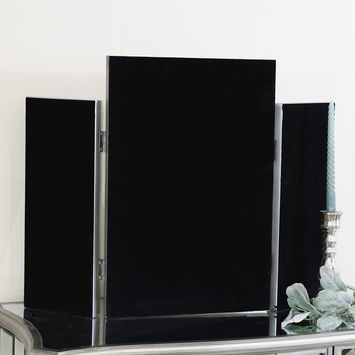 Ornate Vintage Silver Triple Dressing Table Mirror 55cm x 74cm 