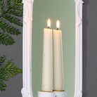 Ornate White Wall Mirror Candle Holder Sconce