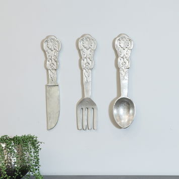 Over Sized Wall Hanging Cutlery Set