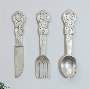 Giant Decorative Wall-Mounted Cutlery Set