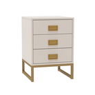 Pair of 3 Drawer Bedside Table - Elle Stone Range