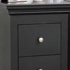 Pair of Black 2 Drawer Bedside Tables - Slimline Haxey Black Range