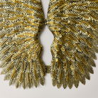 Pair of Large Antique Gold Angel Wings