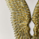 Pair of Large Antique Gold Angel Wings