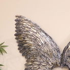 Pair of Large Silver Metal Angel Wings