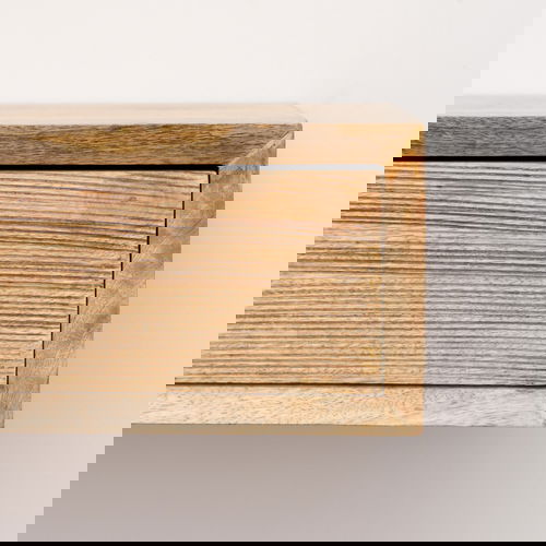 Pair of Natural Wood Textured Wall Mounted Bedside Tables