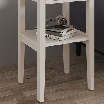 Pair of One Drawer Bedside Table - Abbey Pale Ivory Range