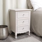 Pair of Taupe-Pink 3 Drawer Bedside Tables - Victoria Taupe-Pink Range - Seconds - Colour Mismatch