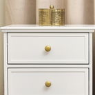 Pair of Three Drawer Bedside Tables - Aisby White Range