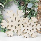 Pair of Wooden Snowflake Ornaments - 20cm