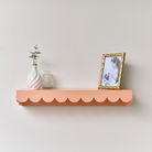 Peach Scalloped Wall Storage Shelf - 61cm