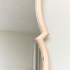 Large Light Peach Vintage Asymmetrical Shaped Wall Mirror - 84cm x 53cm