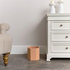 Peach Wooden Octagonal Edge Waste Paper Bin