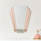 Pink Art Deco Fan Wall Mirror - 60cm x 48cm