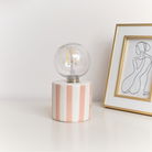 Pink Cabana Stripe LED Desk Lamp 18cm
