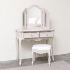 Taupe-Pink Dressing Table, Mirror, Stool Set - Victoria Taupe-Pink Range - Seconds - Colour Mismatch