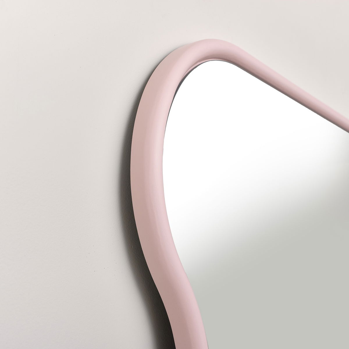 Pink Full Length Wave Mirror 163cm x 80cm Melody Maison