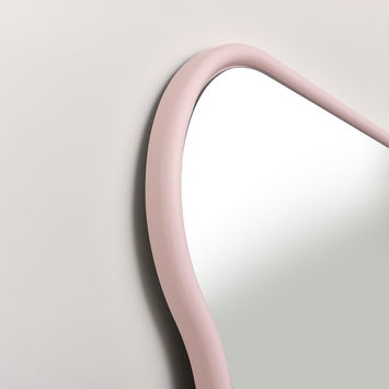 Pink Full Length Wave Mirror - 163cm x 80cm