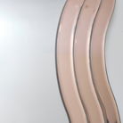 Pink Glass Art Deco Wavy Wall Mirror - 80cm x 60cm