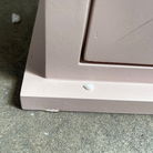 Pink Reeded Glass Fronted Wall Cabinet - Damaged Seconds