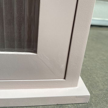Pink Reeded Glass Fronted Wall Cabinet - Damaged Seconds