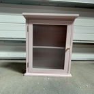 Pink Reeded Glass Fronted Wall Cabinet - Damaged Seconds