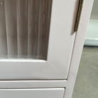Pink Reeded Glass Wall Cabinet with Drawers