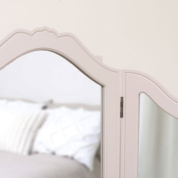 Taupe-Pink Tabletop Triple Vanity Mirror - Victoria Taupe-Pink Range - Seconds - Colour Mismatch