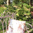 Pink Vintage Metal Garden Bench