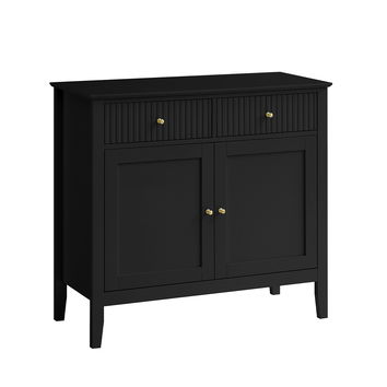 Prince Fluted 2 Doors 2 Drawers Sideboard Black