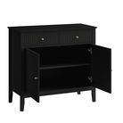 Prince Fluted 2 Doors 2 Drawers Sideboard Black